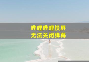 哔哩哔哩投屏无法关闭弹幕