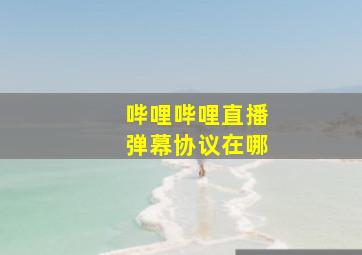 哔哩哔哩直播弹幕协议在哪