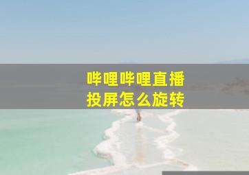 哔哩哔哩直播投屏怎么旋转