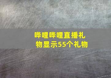 哔哩哔哩直播礼物显示55个礼物