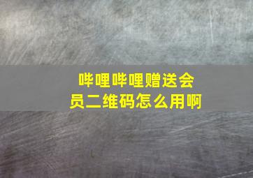 哔哩哔哩赠送会员二维码怎么用啊