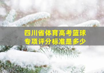 四川省体育高考篮球专项评分标准是多少