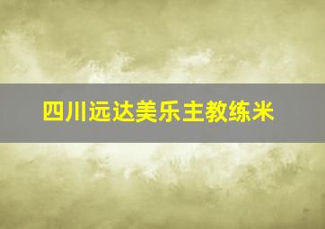 四川远达美乐主教练米