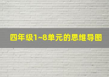 四年级1~8单元的思维导图