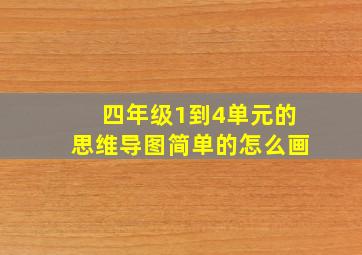 四年级1到4单元的思维导图简单的怎么画