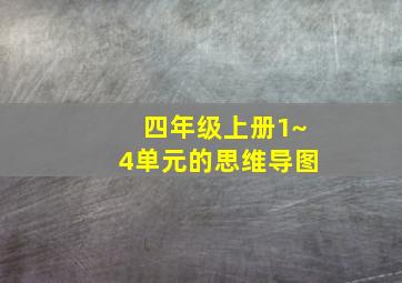 四年级上册1~4单元的思维导图