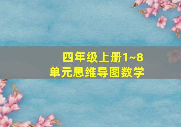 四年级上册1~8单元思维导图数学