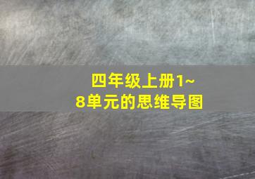 四年级上册1~8单元的思维导图