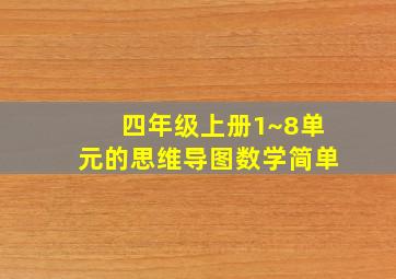 四年级上册1~8单元的思维导图数学简单