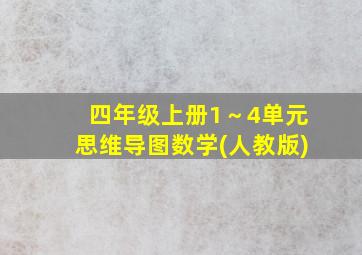 四年级上册1～4单元思维导图数学(人教版)