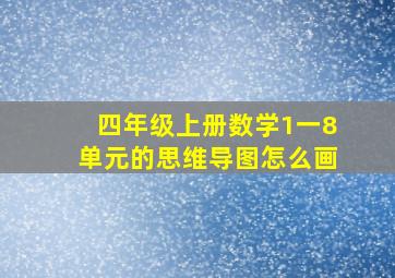 四年级上册数学1一8单元的思维导图怎么画