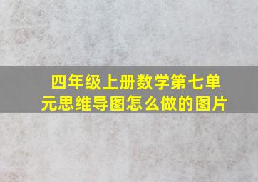 四年级上册数学第七单元思维导图怎么做的图片