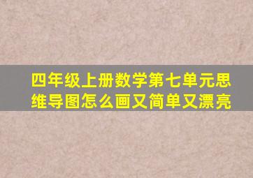 四年级上册数学第七单元思维导图怎么画又简单又漂亮