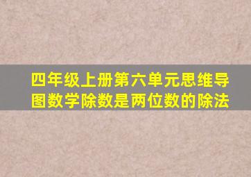 四年级上册第六单元思维导图数学除数是两位数的除法