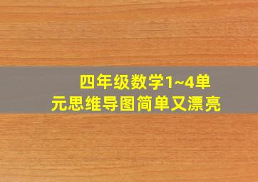 四年级数学1~4单元思维导图简单又漂亮