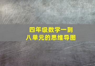 四年级数学一到八单元的思维导图