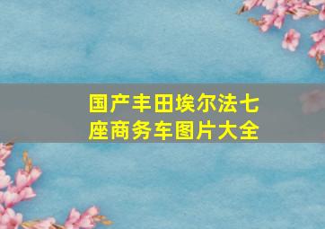 国产丰田埃尔法七座商务车图片大全