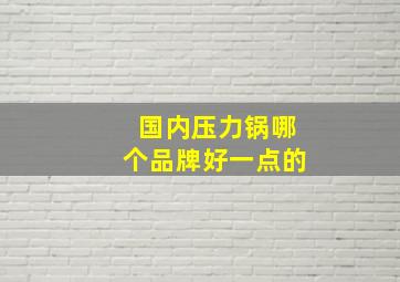 国内压力锅哪个品牌好一点的