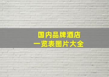 国内品牌酒店一览表图片大全