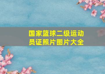 国家篮球二级运动员证照片图片大全