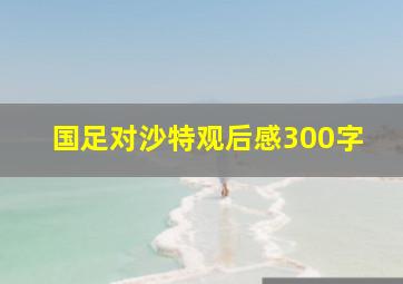 国足对沙特观后感300字