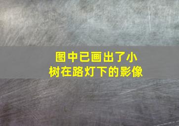 图中已画出了小树在路灯下的影像