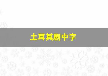 土耳其剧中字