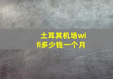 土耳其机场wifi多少钱一个月