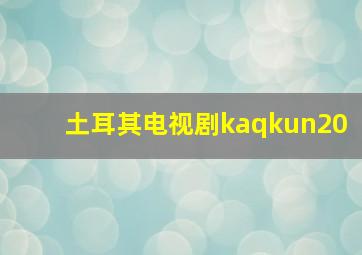 土耳其电视剧kaqkun20