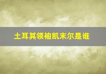 土耳其领袖凯末尔是谁