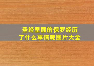 圣经里面的保罗经历了什么事情呢图片大全