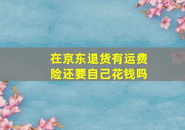 在京东退货有运费险还要自己花钱吗