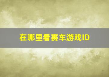 在哪里看赛车游戏ID