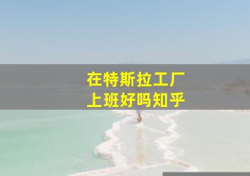 在特斯拉工厂上班好吗知乎