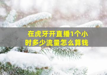 在虎牙开直播1个小时多少流量怎么算钱