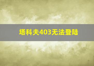 塔科夫403无法登陆