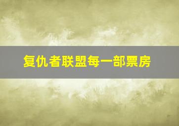 复仇者联盟每一部票房