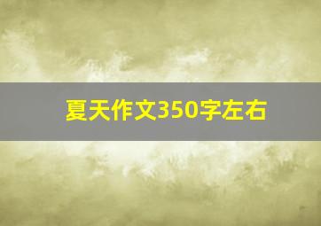 夏天作文350字左右