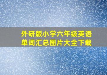 外研版小学六年级英语单词汇总图片大全下载