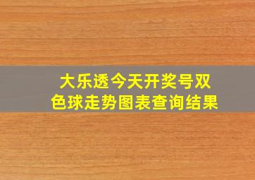 大乐透今天开奖号双色球走势图表查询结果