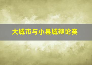 大城市与小县城辩论赛