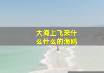 大海上飞来什么什么的海鸥