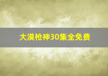 大漠枪神30集全免费