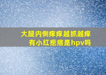 大腿内侧痒痒越抓越痒有小红疙瘩是hpv吗