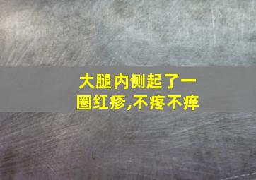 大腿内侧起了一圈红疹,不疼不痒