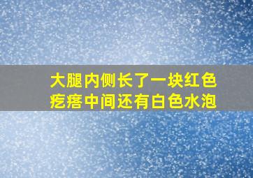 大腿内侧长了一块红色疙瘩中间还有白色水泡