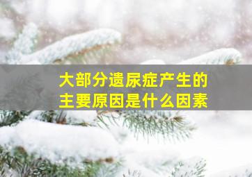 大部分遗尿症产生的主要原因是什么因素