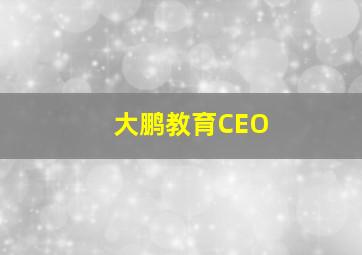 大鹏教育CEO