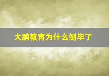 大鹏教育为什么倒毕了