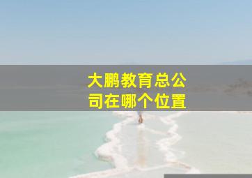 大鹏教育总公司在哪个位置